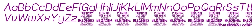 Sonika Li Ita PERSONAL Font – Purple Fonts