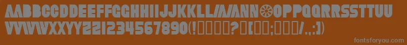 fuente SfFortuneWheelCondensed – Fuentes Grises Sobre Fondo Marrón