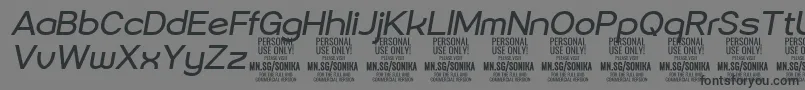 Шрифт Sonika Re Ita PERSONAL – чёрные шрифты на сером фоне