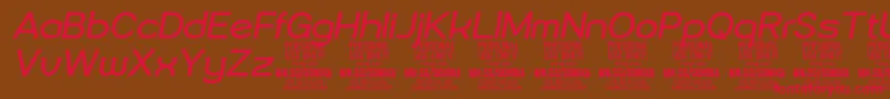 Шрифт Sonika Re Ita PERSONAL – красные шрифты на коричневом фоне