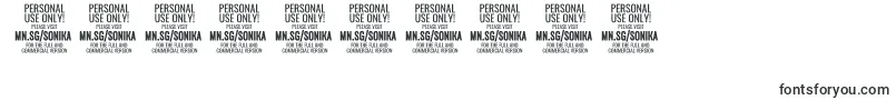Czcionka Sonika Re PERSONAL – czcionki dla cyfr i liczb