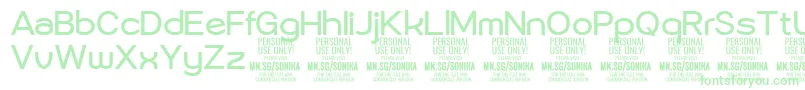 Sonika Re PERSONAL-Schriftart – Grüne Schriften