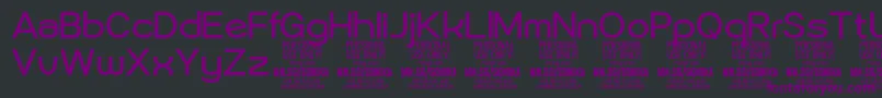 Sonika Re PERSONAL-Schriftart – Violette Schriften auf schwarzem Hintergrund