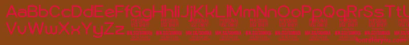 Шрифт Sonika Re PERSONAL – красные шрифты на коричневом фоне