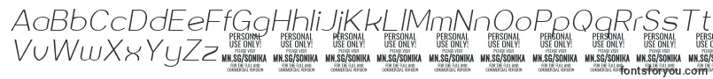 Sonika Th Ita PERSONAL Font – Light Fonts