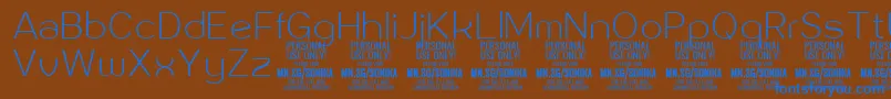 Sonika Th PERSONAL Font – Blue Fonts on Brown Background