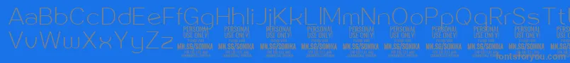 fuente Sonika Th PERSONAL – Fuentes Grises Sobre Fondo Azul