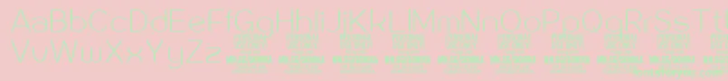 Sonika Th PERSONAL Font – Green Fonts on Pink Background