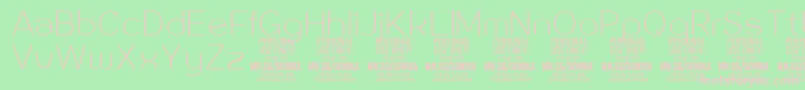 Sonika Th PERSONAL Font – Pink Fonts on Green Background
