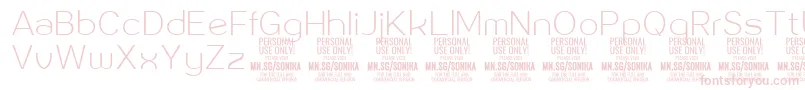 Sonika Th PERSONAL Font – Pink Fonts on White Background