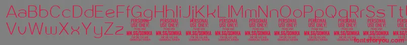 fuente Sonika Th PERSONAL – Fuentes Rojas Sobre Fondo Gris