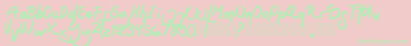 Sontoloyo Font – Green Fonts on Pink Background