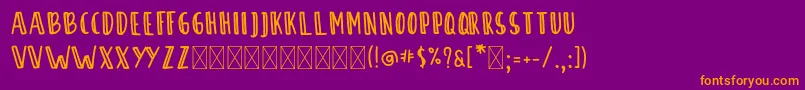 SontOyoloDemo Font – Orange Fonts on Purple Background