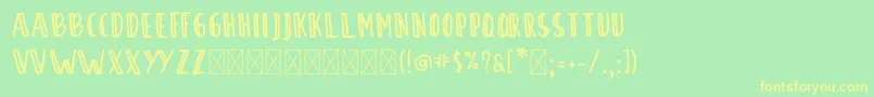 SontOyoloDemo Font – Yellow Fonts on Green Background
