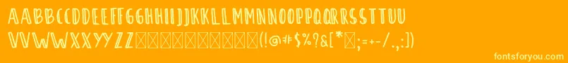 More about SontOyoloDemo Font SontOyoloDemo Font – Yellow Fonts on Orange Background