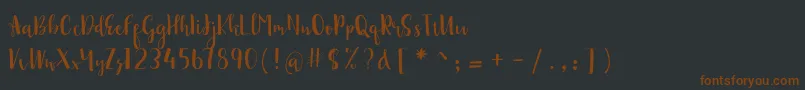 sonya demo Font – Brown Fonts on Black Background