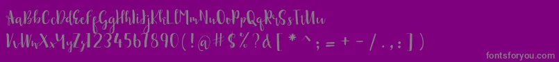 sonya demo Font – Gray Fonts on Purple Background