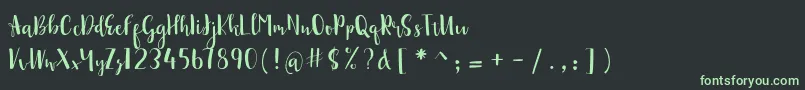 Шрифт sonya demo – зелёные шрифты на чёрном фоне