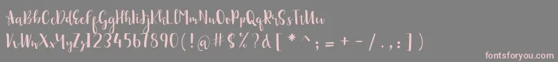 sonya demo Font – Pink Fonts on Gray Background