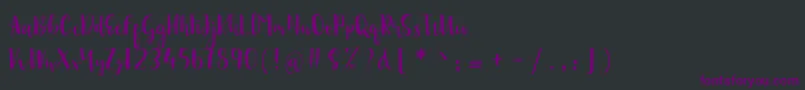sonya demo Font – Purple Fonts on Black Background
