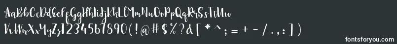 sonya demo Font – White Fonts on Black Background