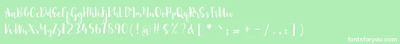 sonya demo Font – White Fonts on Green Background