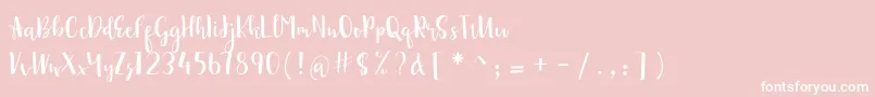 sonya demo Font – White Fonts on Pink Background