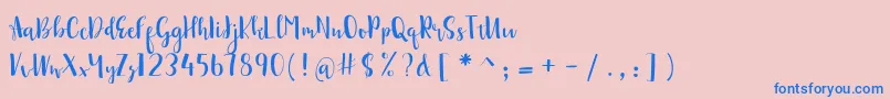 Más sobre la fuente sonya demo fuente sonya demo – Fuentes Azules Sobre Fondo Rosa