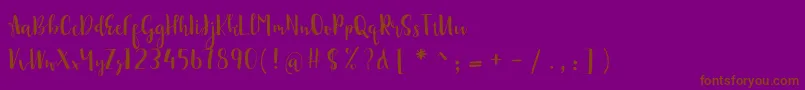 Шрифт sonya demo – коричневые шрифты на фиолетовом фоне