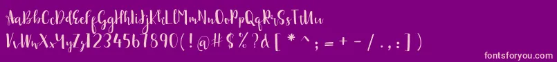 sonya demo Font – Pink Fonts on Purple Background