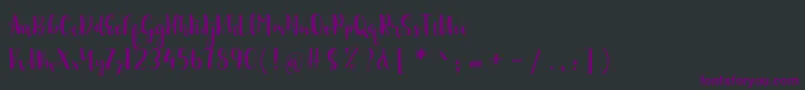 sonya demo Font – Purple Fonts on Black Background