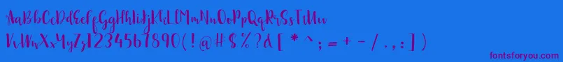 Más sobre la fuente sonya demo fuente sonya demo – Fuentes Moradas Sobre Fondo Azul