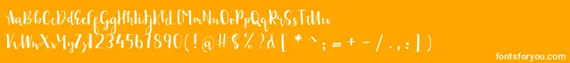 sonya demo Font – White Fonts on Orange Background