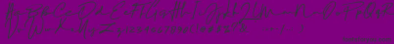 Шрифт Sophia Bella DEMO – чёрные шрифты на фиолетовом фоне