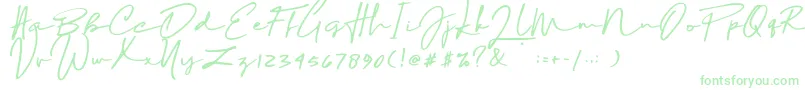 Sophia Bella DEMO-fontti – vihreät fontit valkoisella taustalla