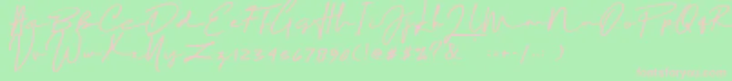 Sophia Bella DEMO Font – Pink Fonts on Green Background