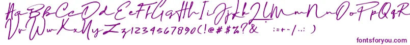 Sophia Bella DEMO Font – Purple Fonts on White Background