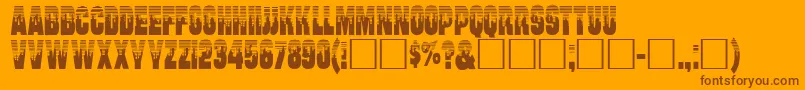 Saiba mais sobre a fonte Willhar Fonte Willhar – fontes marrons em um fundo laranja