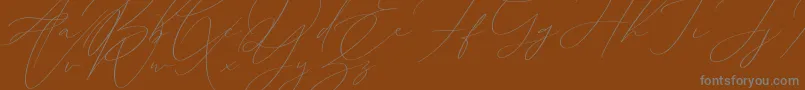 Sophia Martini-Schriftart – Graue Schriften auf braunem Hintergrund