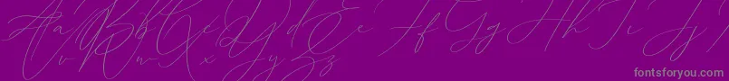 Fonte Sophia Martini – fontes cinzas em um fundo violeta
