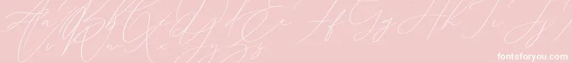 Sophia Martini-Schriftart – Weiße Schriften auf rosa Hintergrund