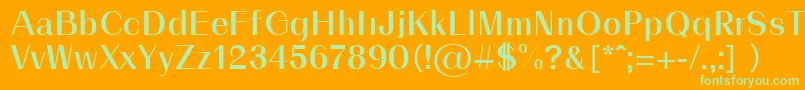 Sophia Regular Font – Green Fonts on Orange Background