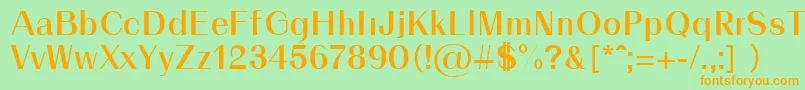 Sophia Regular Font – Orange Fonts on Green Background