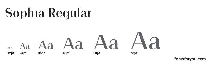 Sophia Regular Font Sizes