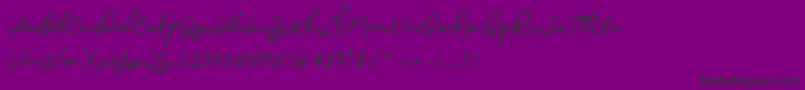 Sophia Script Demo Font – Black Fonts on Purple Background