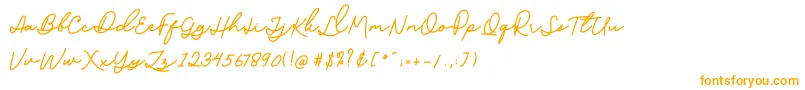 Sophia Script Demo Font – Orange Fonts on White Background