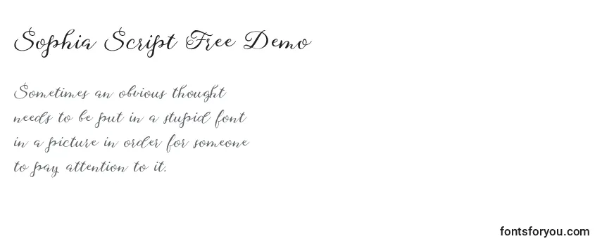 Review of the Sophia Script Free Demo Font