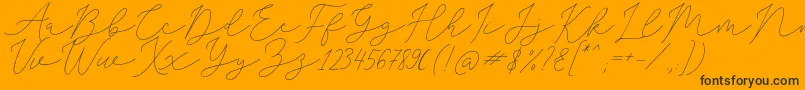 SophiaChristie Font – Black Fonts on Orange Background