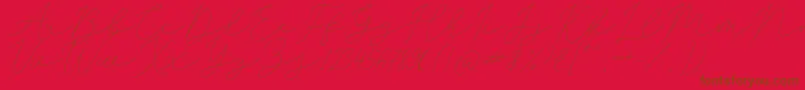 Police SophiaChristie – polices brunes sur fond rouge