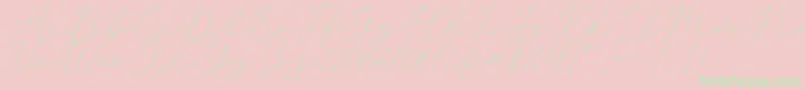 SophiaChristie-Schriftart – Grüne Schriften auf rosa Hintergrund